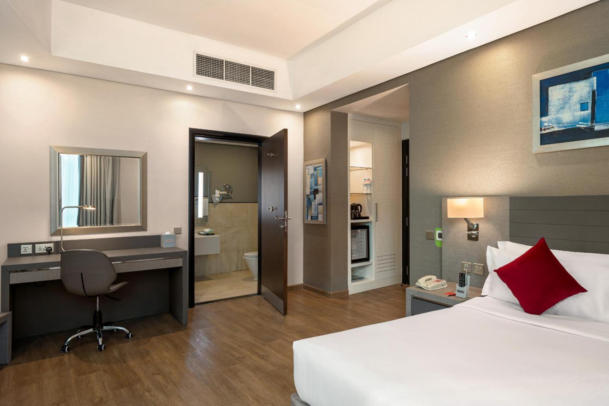 1 King Bed Mobility Accessible Room Walk Shower Non-Smoking
