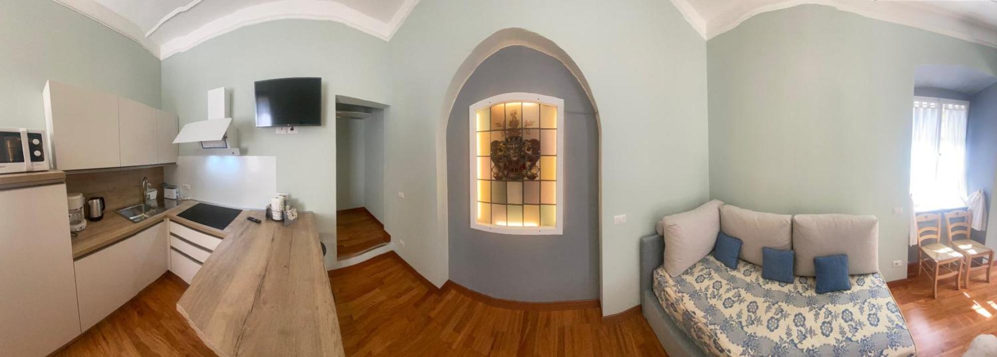 Klassisches Apartment mit 1 Schlafzimmer und Kingsize-Bett