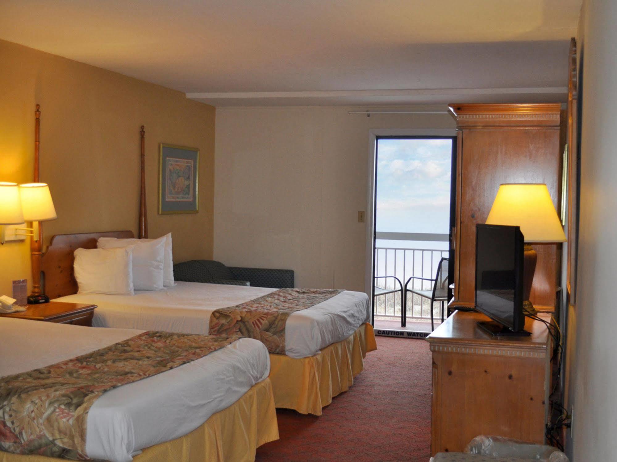 Side View with Two Queen Beds Kitchenette