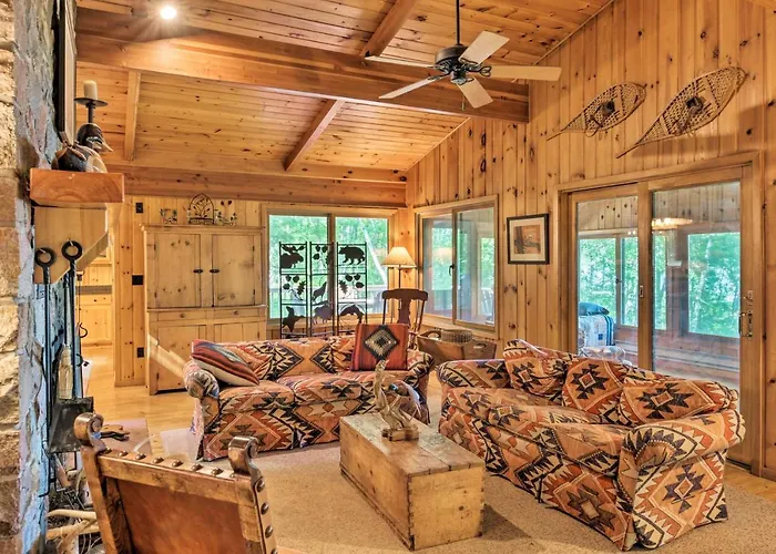Rustic Cozy Cabin On Island Lake W/ Fire Pit, Dock