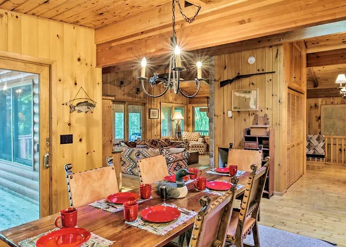 Rustic Cozy Cabin On Island Lake W/ Fire Pit, Dock