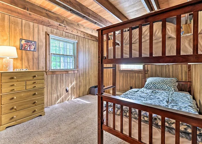 Game Room & Fire Pit: Tree-Lined Pocono Lake Cabin