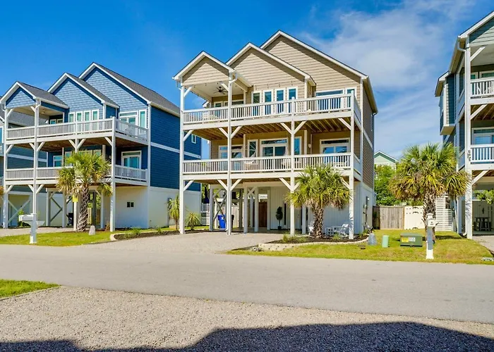 Modern Surf City Beach House W/ Hot Tub!