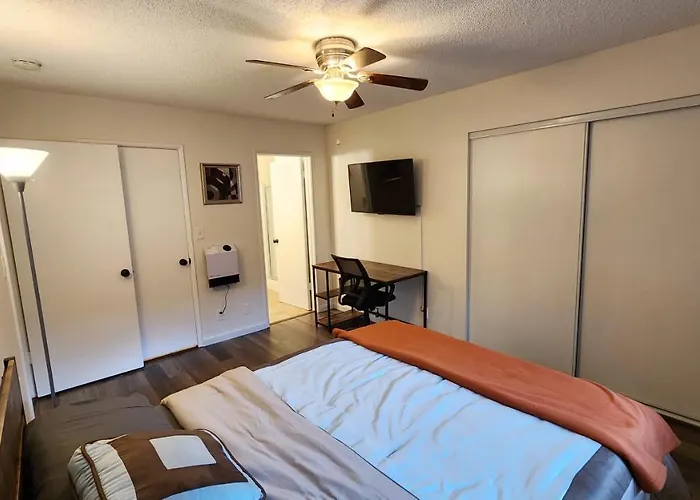 Private, Spacious, 4X Queen, 300 Mbps Internet With Backyard!