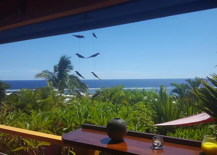 Poz Lagon - chambre d'hôtes - Bungalow pour 2 personnes - Jacuzzi privatif - petit déjeuner - Vue sur le lagon La Saline Le Bains