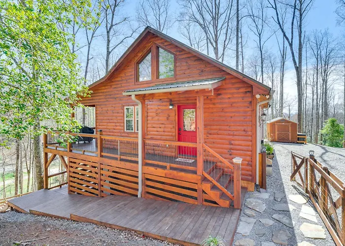 Hot Tub + Fire Pit: Dog-Friendly Cabin In Murphy!