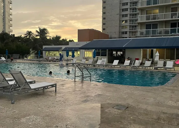 Beach Front Building Studio With Balcony Kitchen Pool Gym Direct Beach Access In Sunny Isles Beach Miami