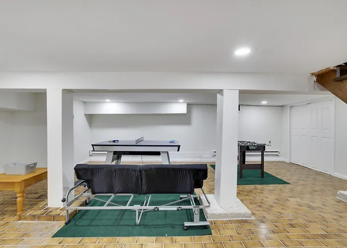 Game Room & Fire Pit: Tree-Lined Pocono Lake Cabin