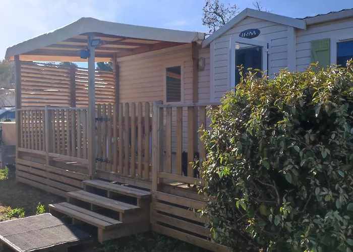 MOBIL HOME LUCKY climatisé camping NOVELA PORT LA NOUVELLE