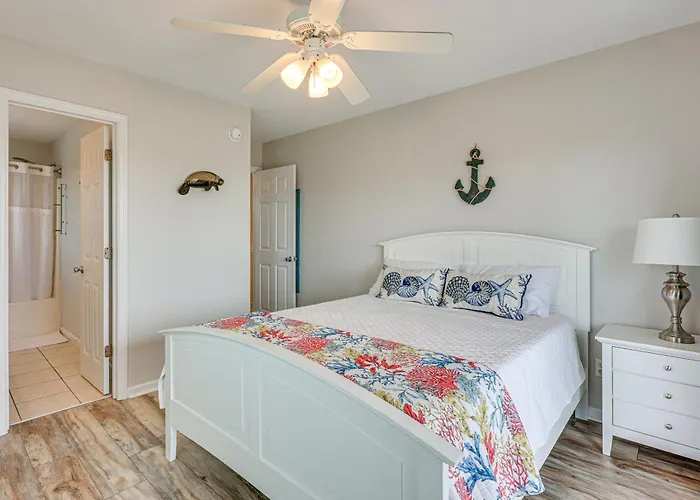 Walk To Surf City Beach: Ocean-View Home W/ Decks