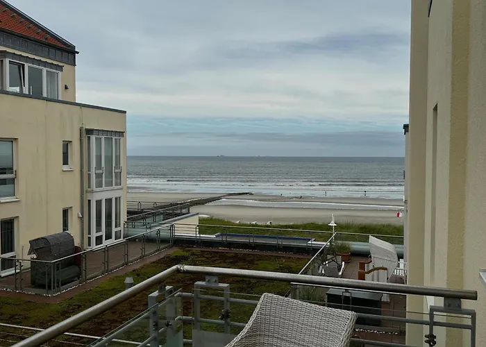 Kaiserhof Wangerooge Meeresbrise - Meerblick vom Balkon direkt am Strand