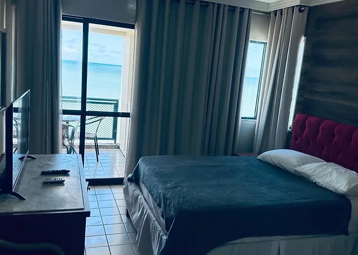 Flat 10 andar Hotel Costa Mar acesso direto praia