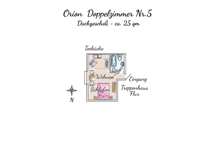Gästehaus Orion - Doppelzimmer 5