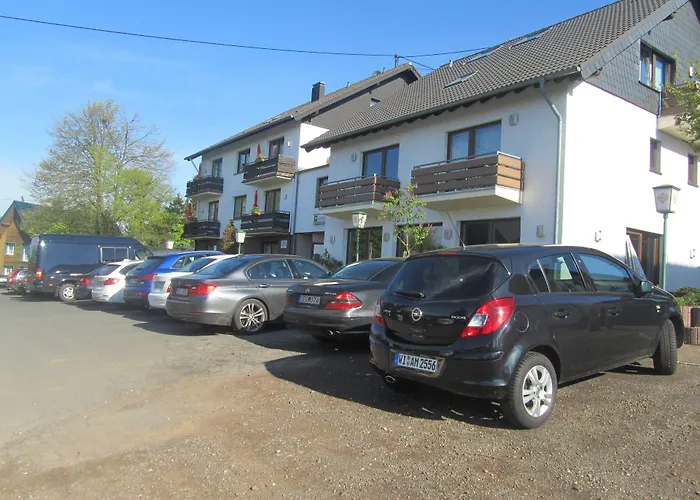 Hotel Zur Burg Nuerburg Large Car Park