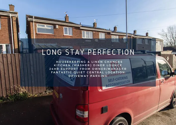 Free Parking 3 Double Bedroom Sunderland House 10 Mins Drive To Nissan Ideal For Long Term Contractor Etc Stays - See Our Dwellcome Home Ltd Site For Assurance