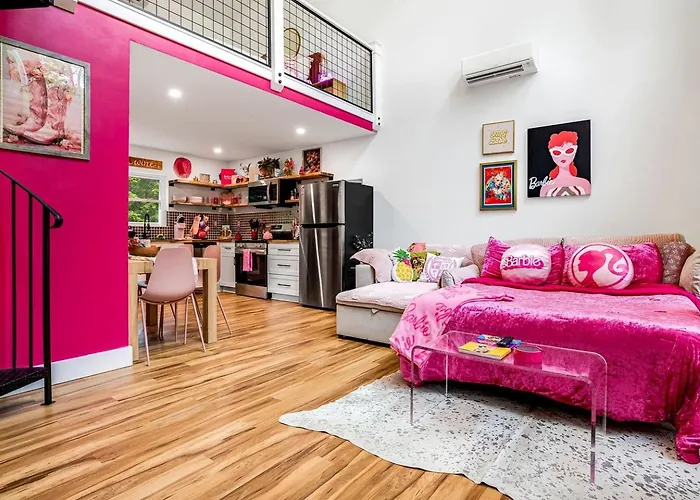 Unique Barbie-Themed Pink Cabin In Black Mountain, North Carolina