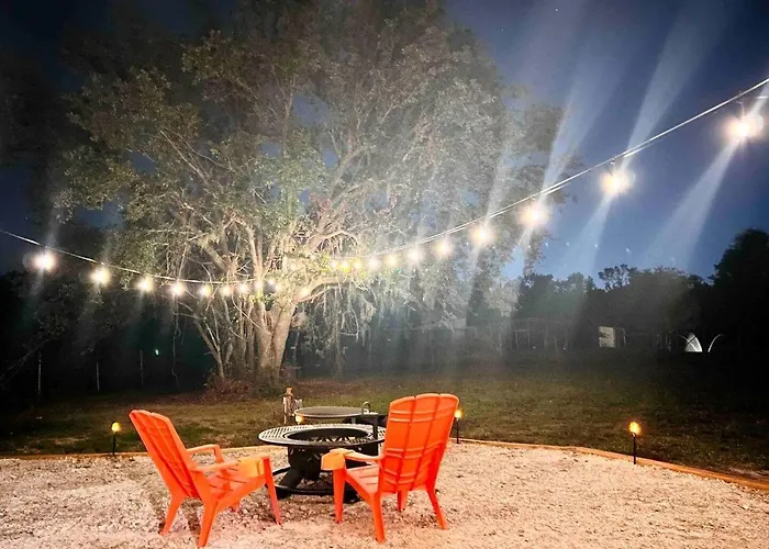 Outstanding Safari Tent With Jacuzzi And And Beautiful Outdoor And Indoor Living In Florida