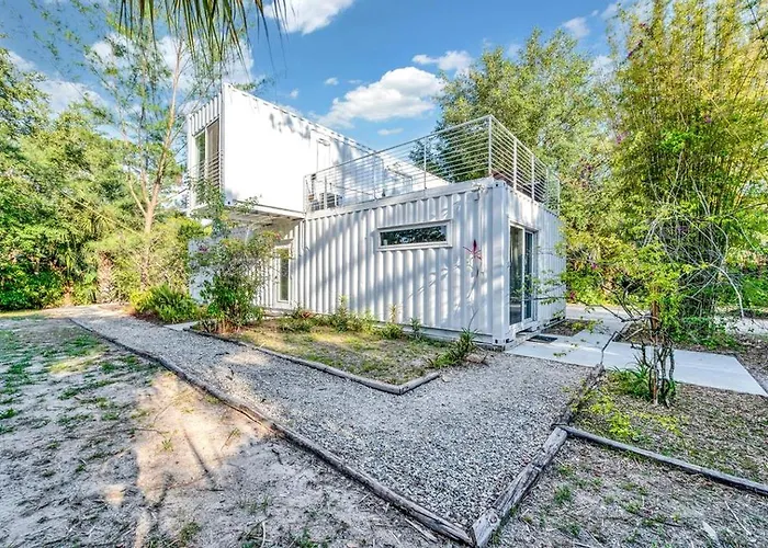 Upcycled Shipping Containers Transformed Into A Glamping Home For A Unique Florida Vacation