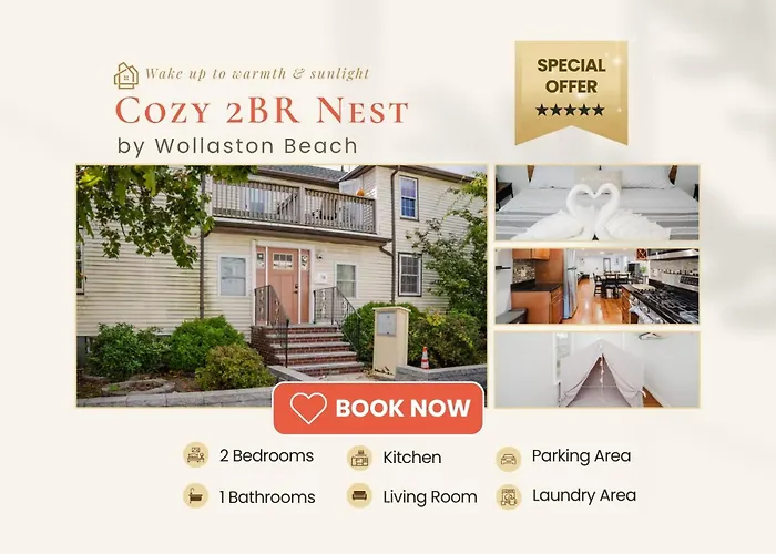 Apt 2Br Quincy Hideout W Balcony, Bathtub, Tv Near Wollaston Beach 74L