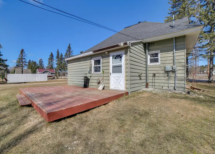 All-Season Seney Home W/ Private Yard & Fire Pit!