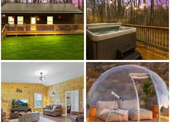 Cabin With King Bed , Xbox, Hottub, Games, Firepit , Stargazing Dome