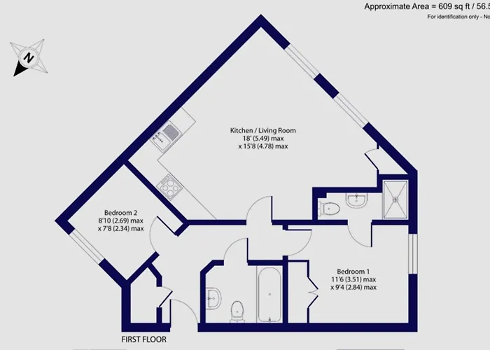 2 Bedroom 2 Bathroom Ground Floor Apartment In Central Location