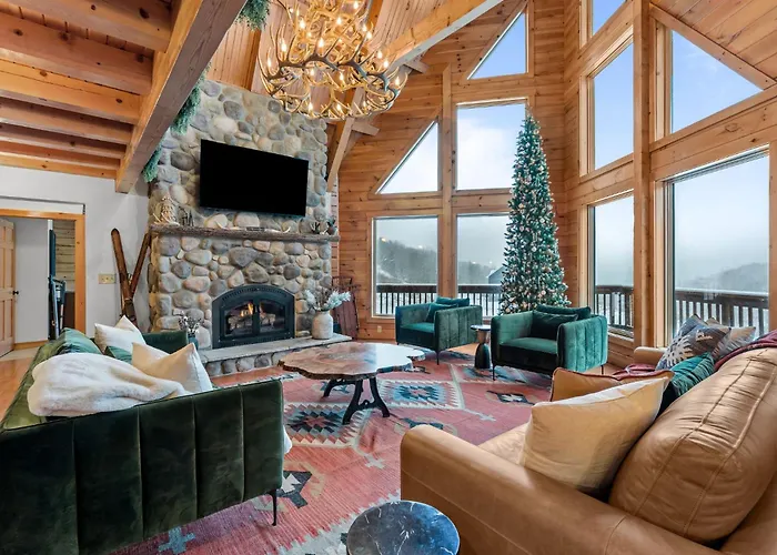 Epic 9-Bed Yellowstone Lodge Theater, Bars, Sauna & Ski Views