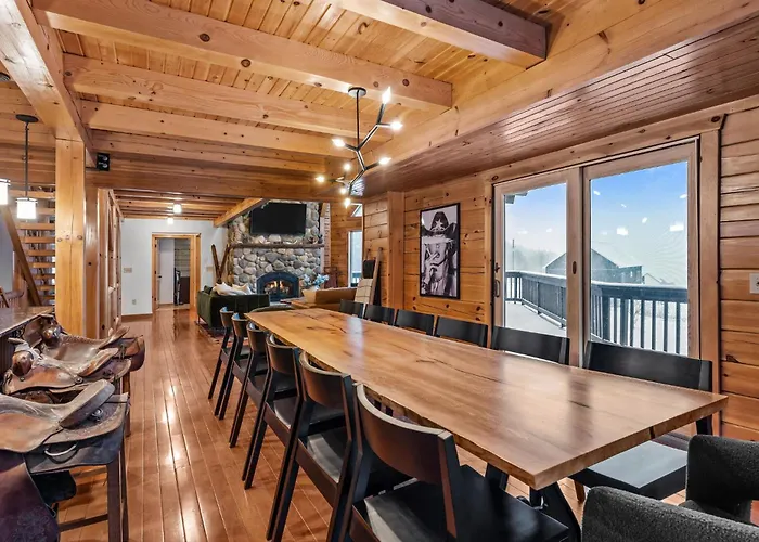 Epic 9-Bed Yellowstone Lodge Theater, Bars, Sauna & Ski Views