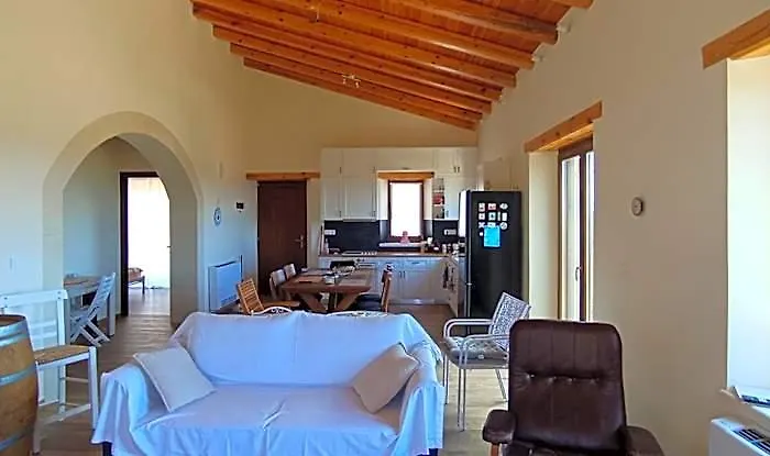 Summer Villa With Sea View,6 Min Drive From Airport, Near Seitan Limania Beach