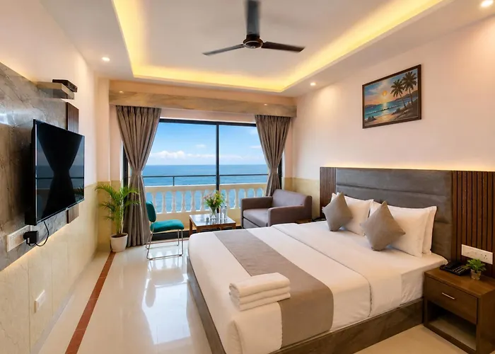 Wake Up To The Sound Of The Ocean Hotel Dreamland - Near Jagannath Temple - Beachfront Stay -All Rooms With Sea View & Private Balcony- Free Wi-Fi #Free Parking #Lift - Multi-Cuisine Restaurant - Spacious Luxury Rooms - One Of The Top-Rated Hotels In