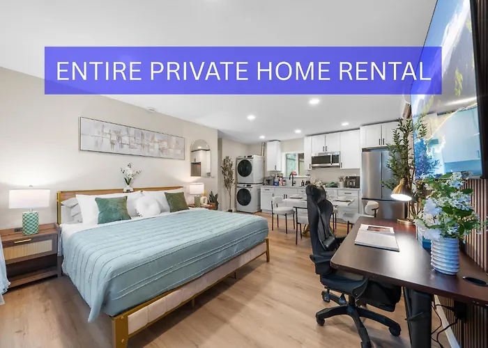 Entire Private Home With 2 King Beds, Gated Yard, 4 Parking, Ranch-Style, Available Now