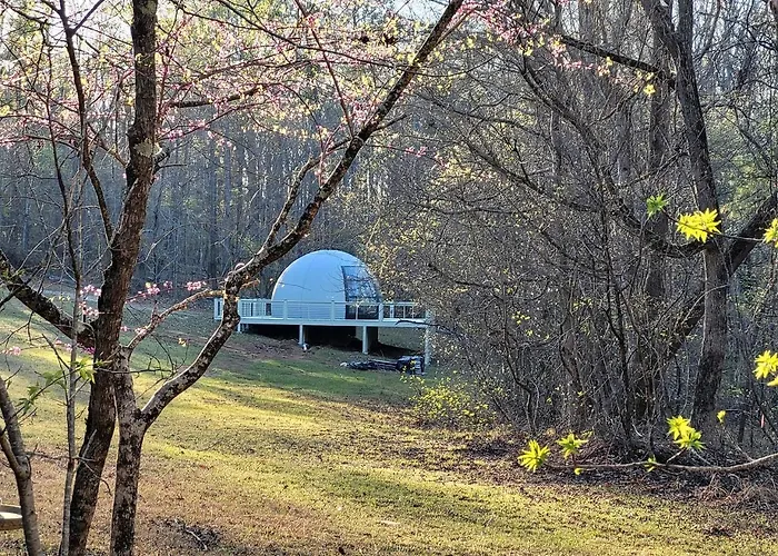 Fiberglass Geodesic Dome On A Hundred Acres Of Private Woodlands Near Lake Sinclair, Georgia