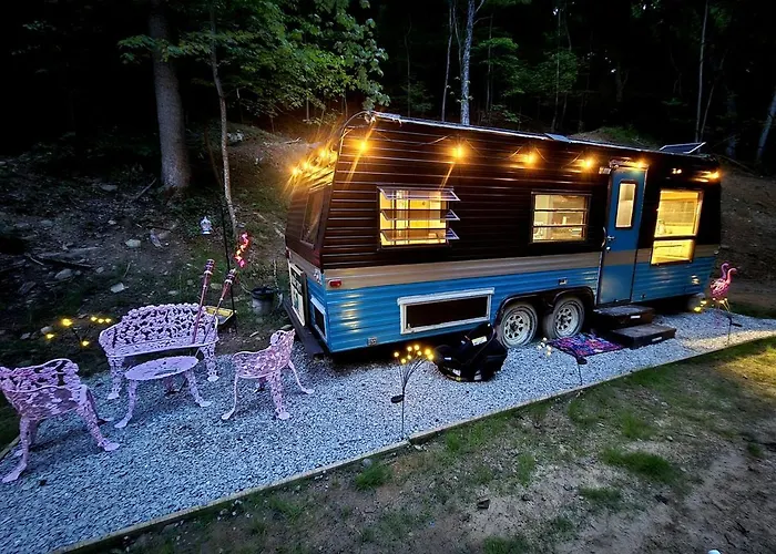 Cute Off-Grid Camper On An Exotic-Animal Farm For A Unique Getaway Near Charleston, West Virginia