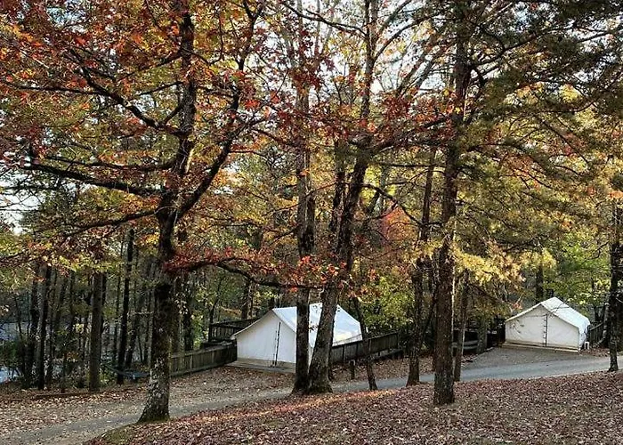 Woodland Safari Tent With Fire Pit & Hammocks In Dawsonville, Georgia