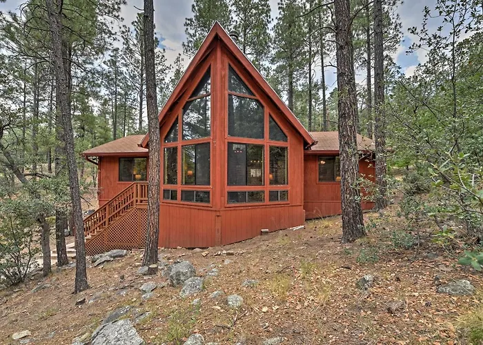 Relax Fireside! Peaceful Forest Haven In Prescott
